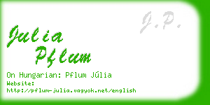 julia pflum business card