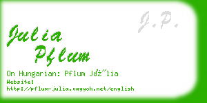 julia pflum business card